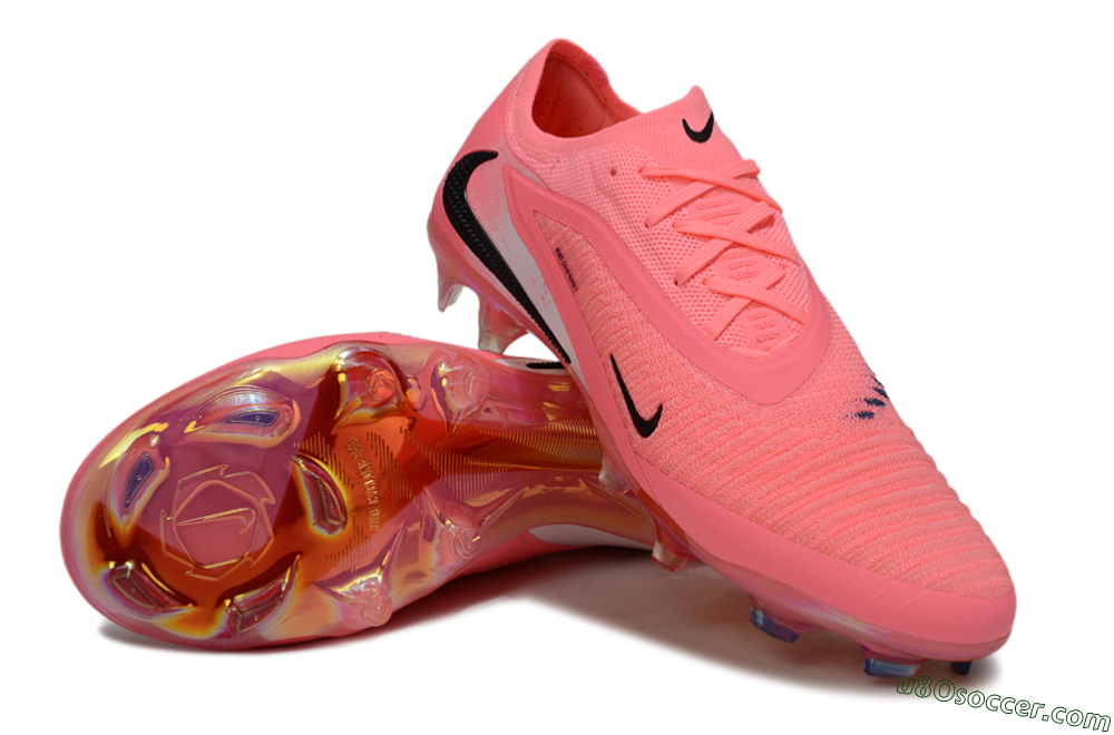 Nike Phantom 6 Elite Low FG Firm Ground Soccer Cleats - Pink/White/Black 3