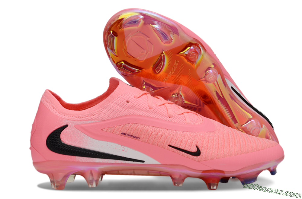 Nike Phantom 6 Elite Low FG Firm Ground Soccer Cleats - Pink/White/Black 1