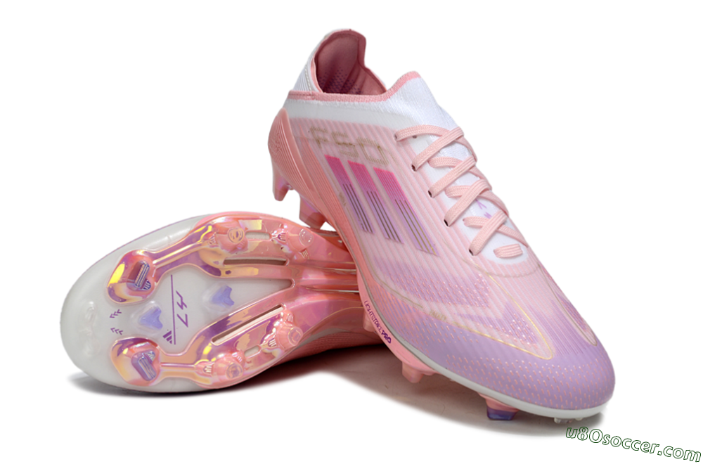 Adidas F50 Lightstrike Pro FG Firm Ground Soccer Cleats - Pink/Purple/Gold 4
