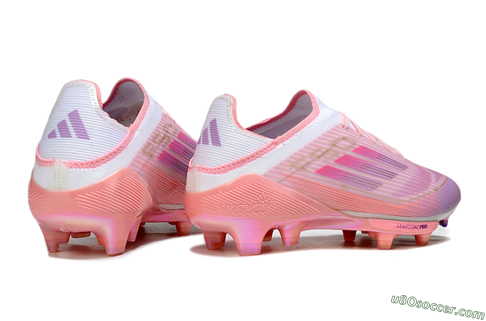Adidas F50 Lightstrike Pro FG Firm Ground Soccer Cleats - Pink/Purple/Gold 7