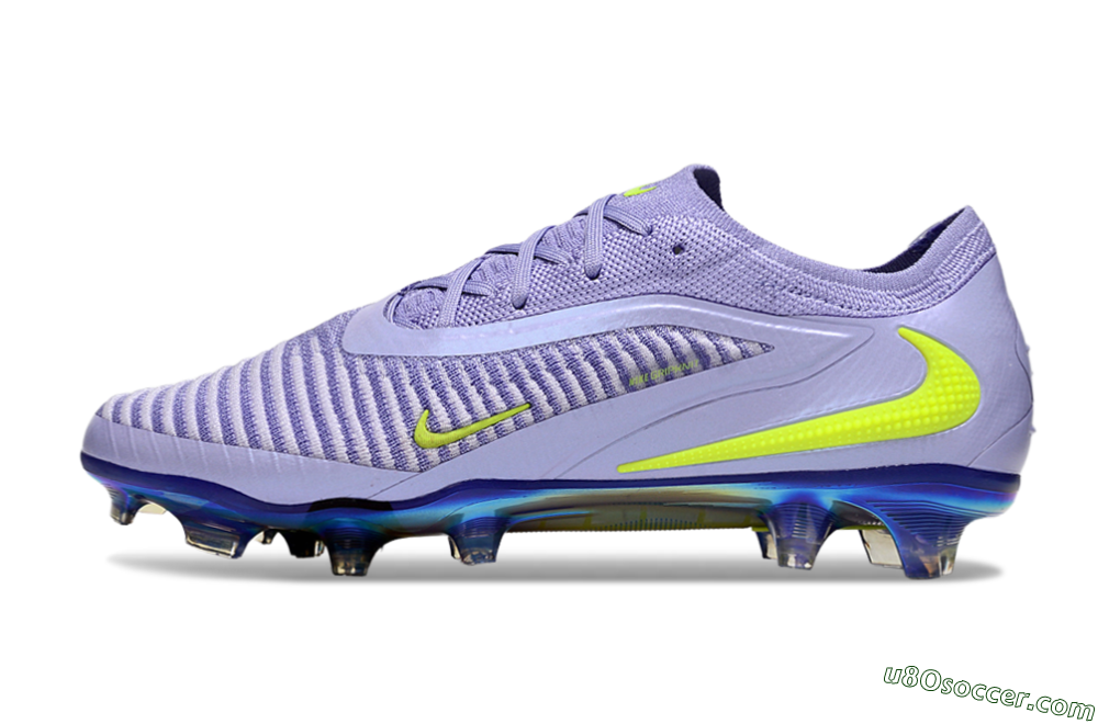 Nike Phantom 6 Elite Low FG Firm Ground Soccer Cleats - Purple/Yellow/Gold 2