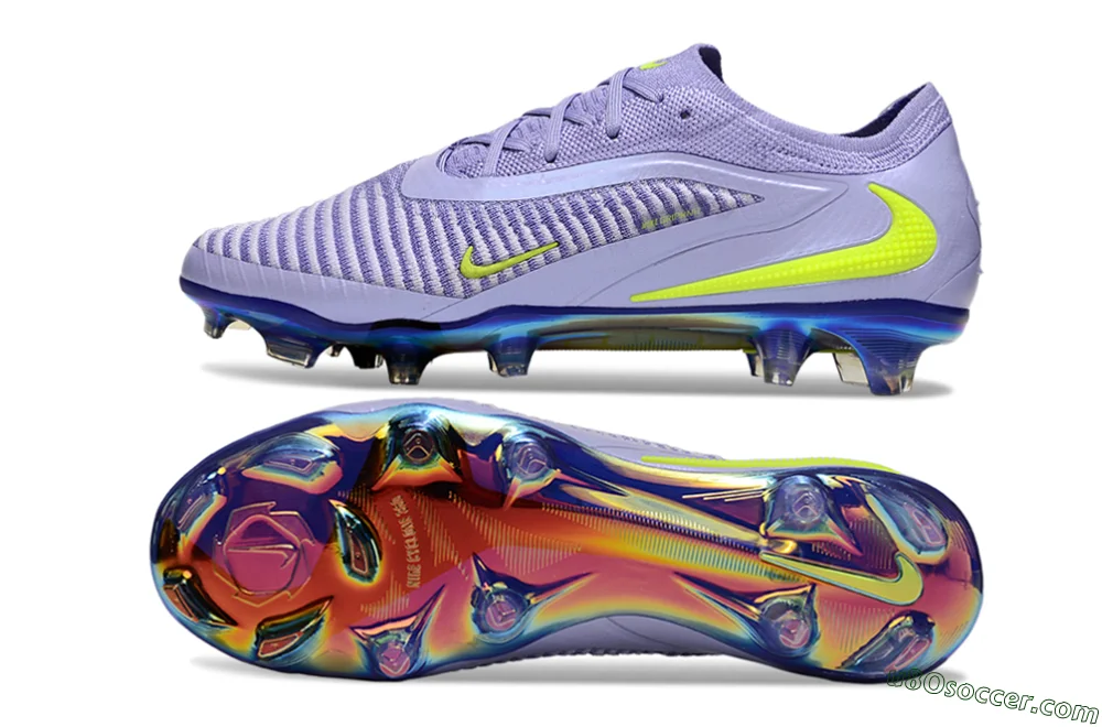 Nike Phantom Elite Low FG Soccer Cleats Purple/Yellow/Gold