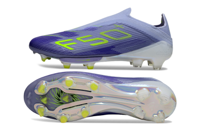 Adidas F50+ Lightstrike Pro FG Firm Ground Soccer Cleats - Blue/Yellow/White
