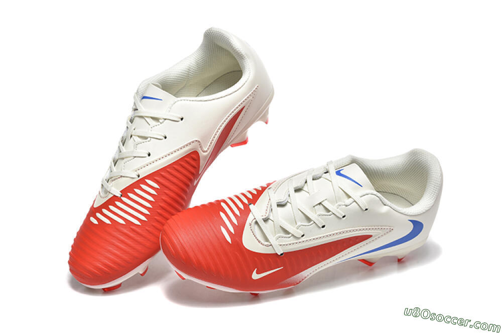 Nike Phantom 6 Elite Low FG Firm Ground Soccer Cleats - Red/White/Blue 6