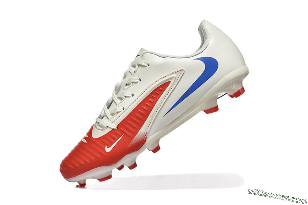 Nike Phantom 6 Elite Low FG Firm Ground Soccer Cleats - Red/White/Blue 8