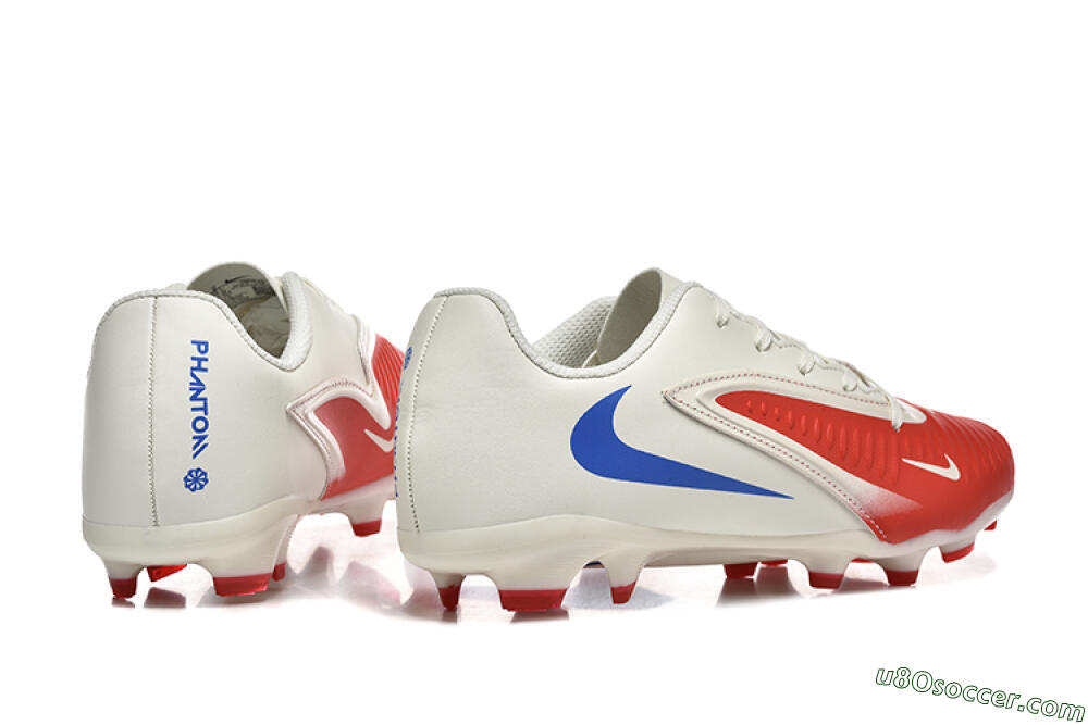 Nike Phantom 6 Elite Low FG Firm Ground Soccer Cleats - Red/White/Blue 9