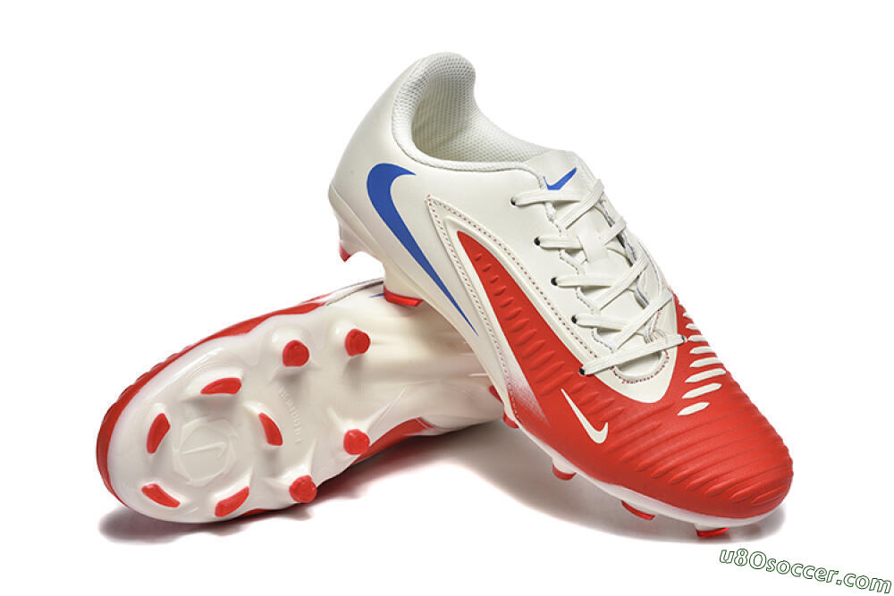 Nike Phantom 6 Elite Low FG Firm Ground Soccer Cleats - Red/White/Blue 4