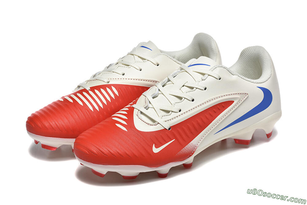 Nike Phantom 6 Elite Low FG Firm Ground Soccer Cleats - Red/White/Blue 5