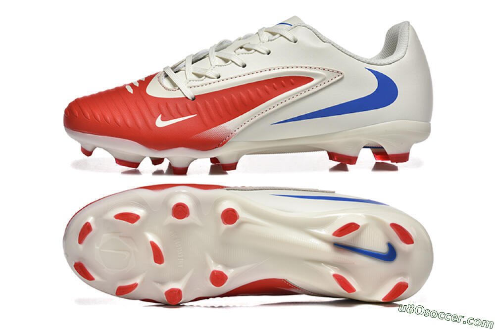 Nike Phantom 6 Elite Low FG Firm Ground Soccer Cleats - Red/White/Blue 0