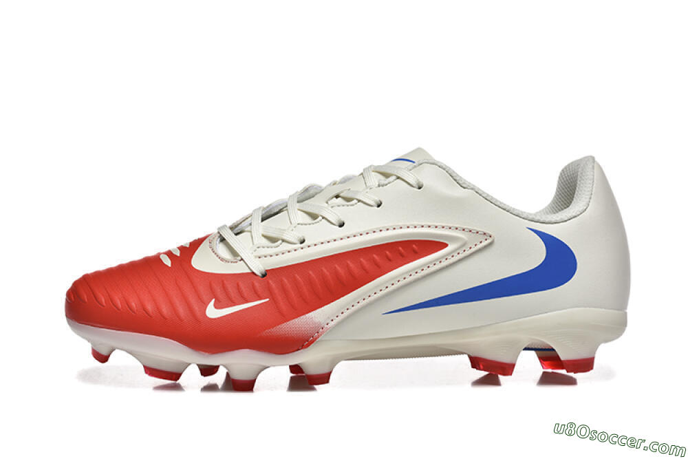 Nike Phantom 6 Elite Low FG Firm Ground Soccer Cleats - Red/White/Blue 2