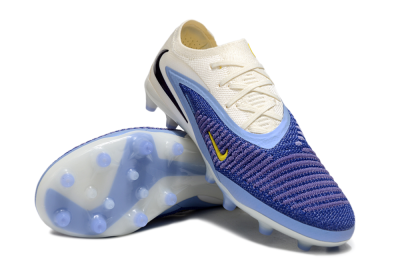 Nike Phantom 6 Elite Low FG Firm Ground Soccer Cleats - Blue/White/Yellow