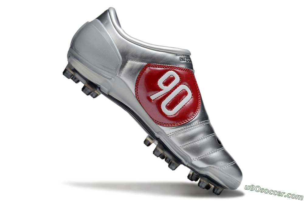 Nike Air Zoom Total 90 III FG Firm Ground Soccer Cleats - Silver/Black/Red 4