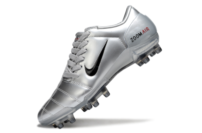 Nike Air Zoom Total 90 III FG Firm Ground Soccer Cleats - Silver/Black/Red