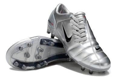 Nike Air Zoom Total 90 III FG Firm Ground Soccer Cleats - Silver/Black/Red