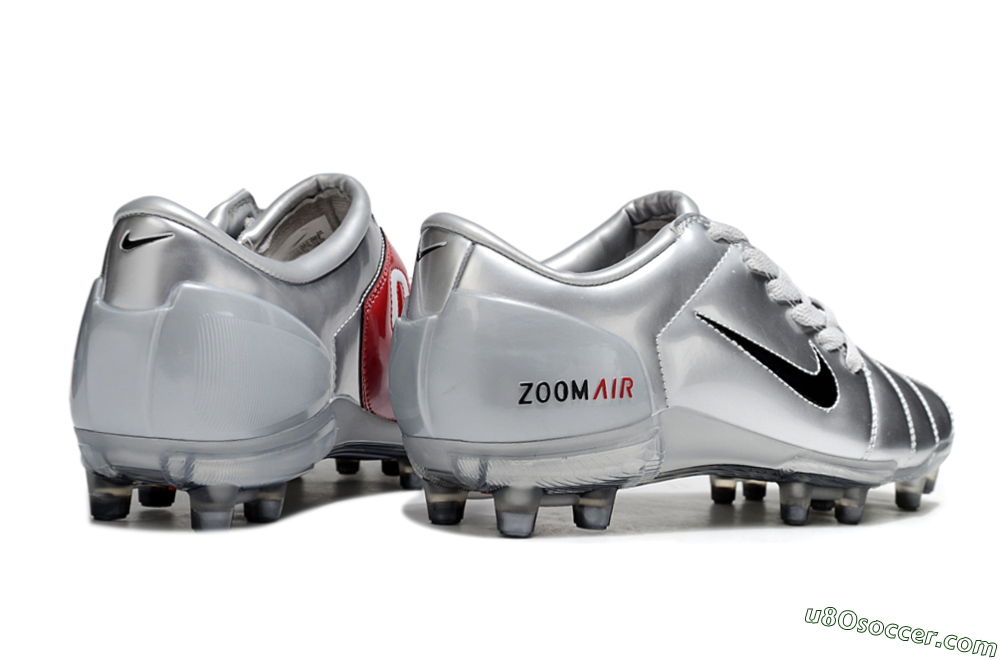 Nike Air Zoom Total 90 III FG Firm Ground Soccer Cleats - Silver/Black/Red 6