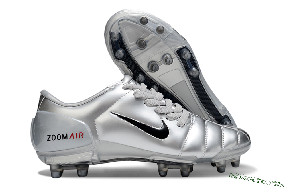 Nike Air Zoom Total 90 III FG Firm Ground Soccer Cleats - Silver/Black/Red 1