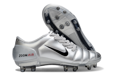 Nike Air Zoom Total 90 III FG Firm Ground Soccer Cleats - Silver/Black/Red