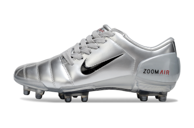 Nike Air Zoom Total 90 III FG Firm Ground Soccer Cleats - Silver/Black/Red