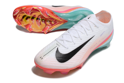 Nike Air Zoom Mercurial Vapor 16 Elite FG Firm Ground Soccer Cleats - White/Black/Pink/Jade