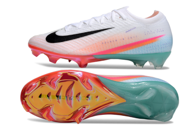 Nike Air Zoom Mercurial Vapor 16 Elite FG Firm Ground Soccer Cleats - White/Black/Pink/Jade