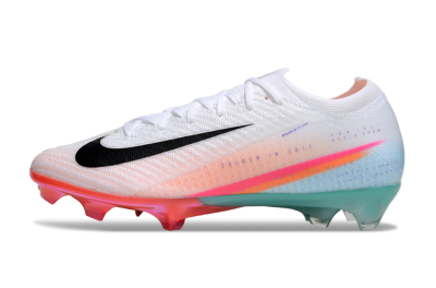 Nike Air Zoom Mercurial Vapor 16 Elite FG Firm Ground Soccer Cleats - White/Black/Pink/Jade