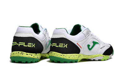 Joma Top Flex TF Artificial Turf Soccer Shoes - White/Yellow/Black