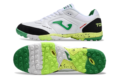Joma Top Flex TF Artificial Turf Soccer Shoes - White/Yellow/Black