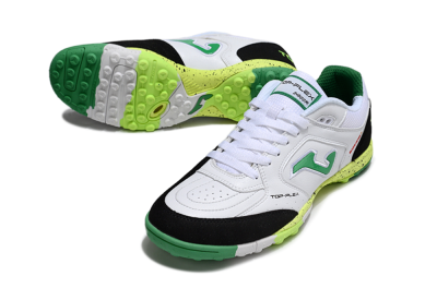 Joma Top Flex TF Artificial Turf Soccer Shoes - White/Yellow/Black