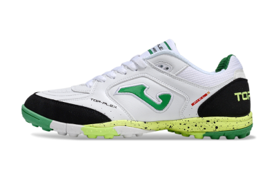 Joma Top Flex TF Artificial Turf Soccer Shoes - White/Yellow/Black