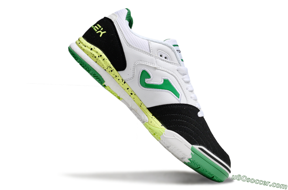Joma Top Flex IC Indoor & Futsal Soccer Shoes - White/Yellow/Black 4