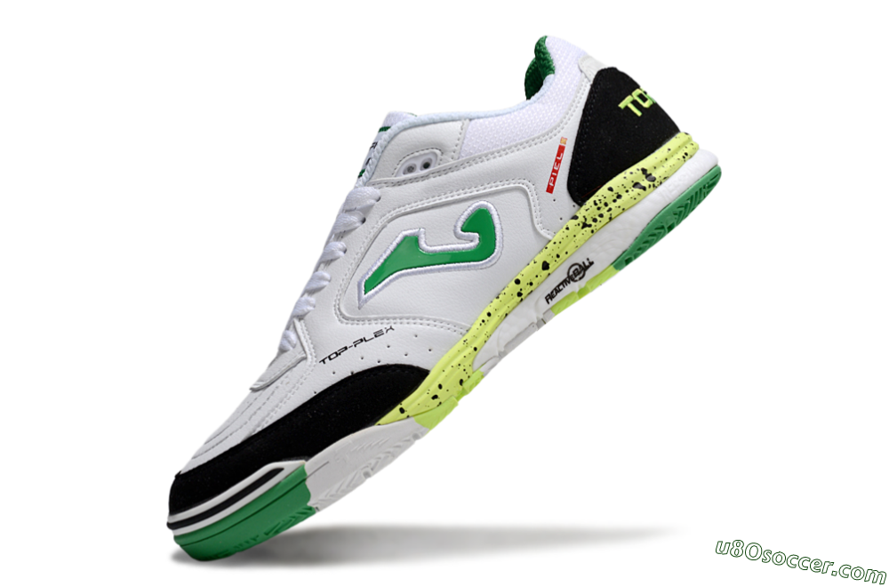Joma Top Flex IC Indoor & Futsal Soccer Shoes - White/Yellow/Black 5