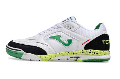 Joma Top Flex IC Indoor & Futsal Soccer Shoes - White/Yellow/Black