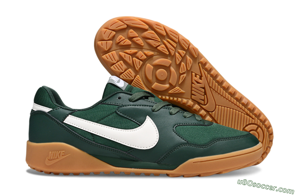Nike Terra Manta TF Artificial Turf Soccer Shoes - Green/White/Brown 1