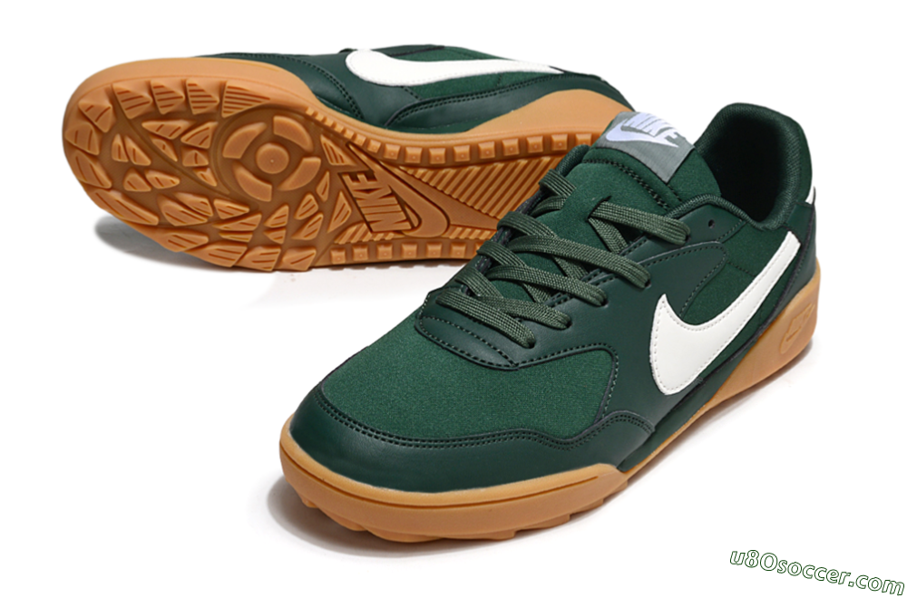 Nike Terra Manta TF Artificial Turf Soccer Shoes - Green/White/Brown 3