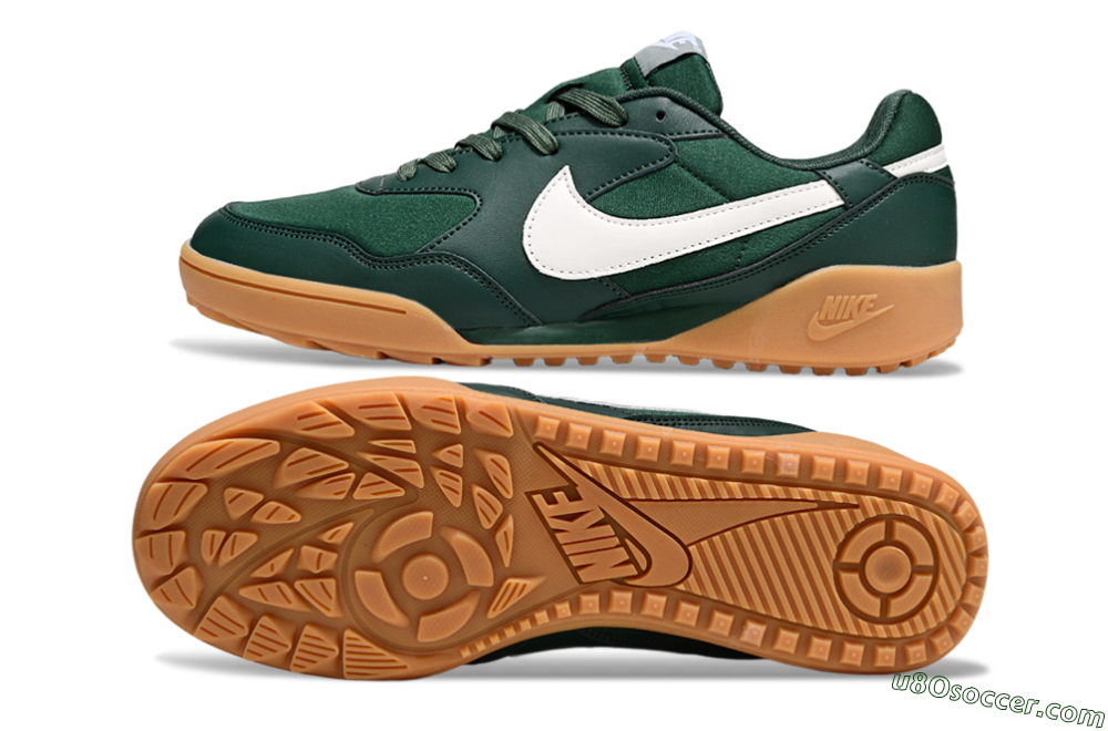 Nike Terra Manta TF Artificial Turf Soccer Shoes - Green/White/Brown 0