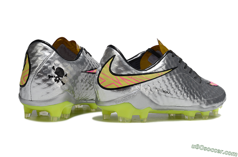 Nike Hypervenom Phantom Rgn SE FG Firm Ground Soccer Cleats - Silver/Pink/Gold 6