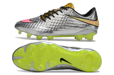 Nike Hypervenom Phantom Rgn SE FG Firm Ground Soccer Cleats - Silver/Pink/Gold