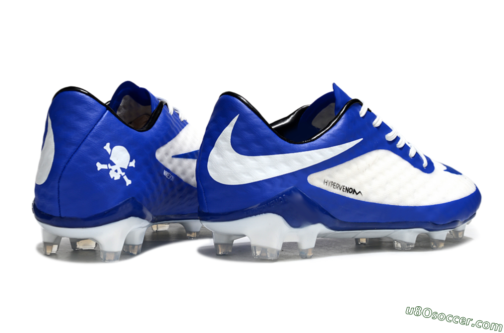 Nike Hypervenom Phantom Rgn SE FG Firm Ground Soccer Cleats - White/Blue/Black 6