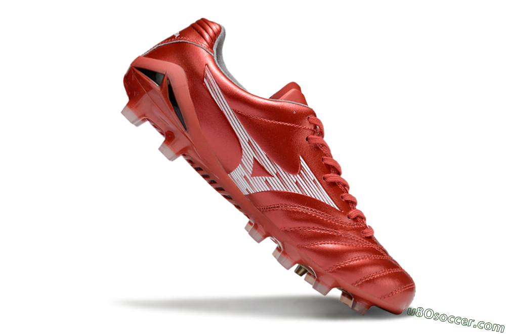 Mizuno Morelia Neo 4 FG Firm Ground Soccer Cleats - Red/White 4