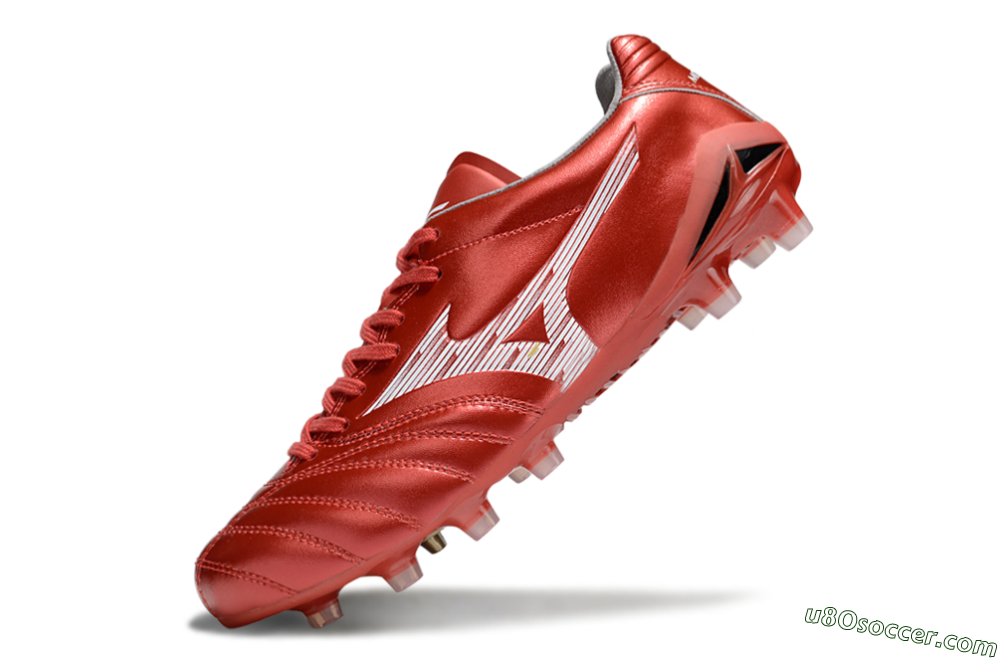 Mizuno Morelia Neo 4 FG Firm Ground Soccer Cleats - Red/White 5