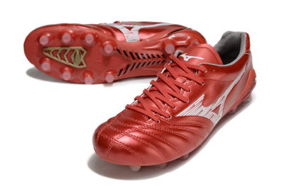 Mizuno Morelia Neo 4 FG Firm Ground Soccer Cleats - Red/White