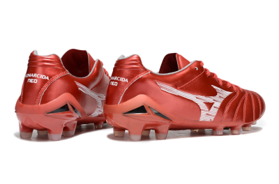 Mizuno Morelia Neo 4 FG Firm Ground Soccer Cleats - Red/White