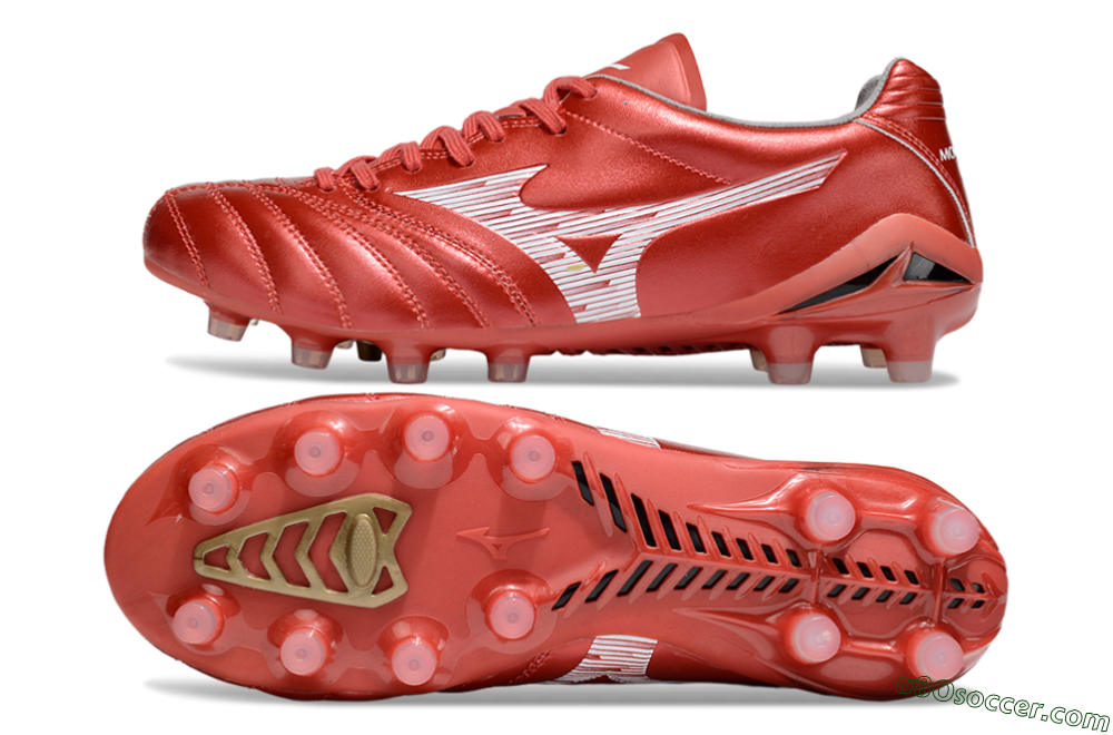 Mizuno Morelia Neo 4 FG Firm Ground Soccer Cleats - Red/White 0