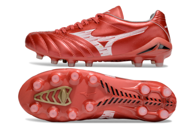 Mizuno Morelia Neo 4 FG Firm Ground Soccer Cleats - Red/White