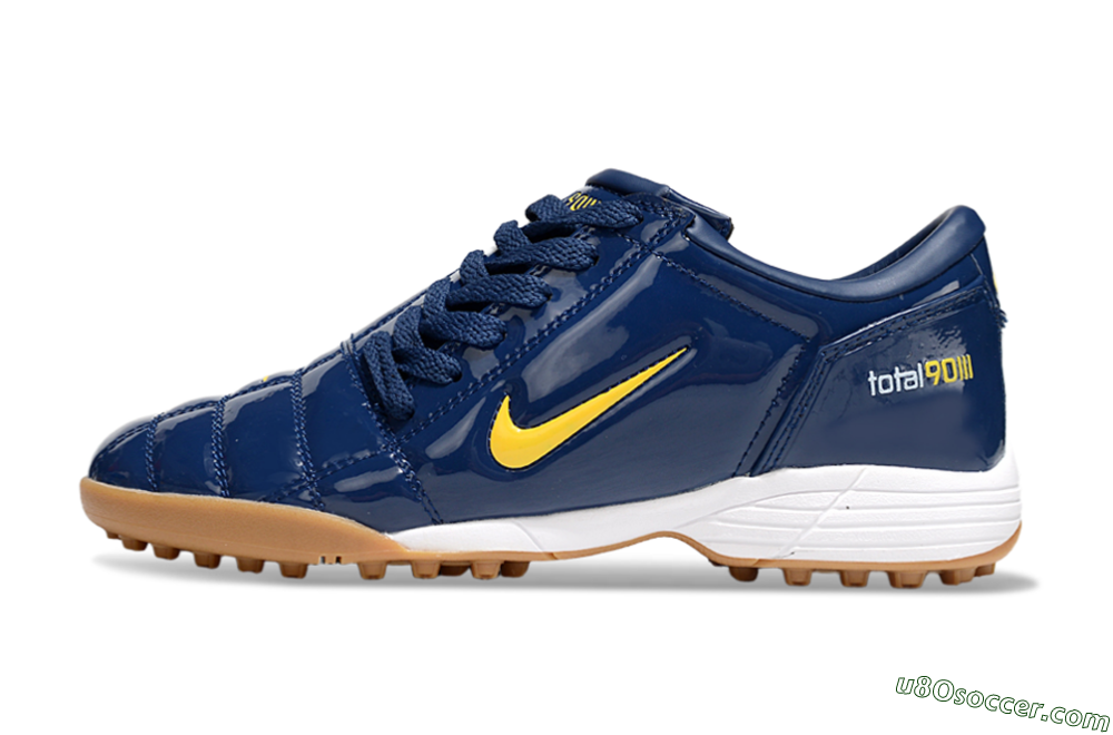 Nike Total 90 III TF Artificial Turf Soccer Shoes - Blue/Yellow/White 2