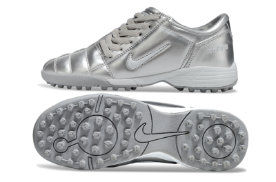 Nike Total 90 III TF Artificial Turf Soccer Shoes - Silver/White