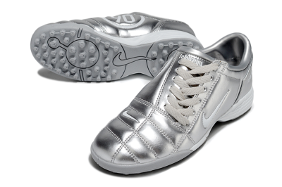 Nike Total 90 III TF Artificial Turf Soccer Shoes - Silver/White