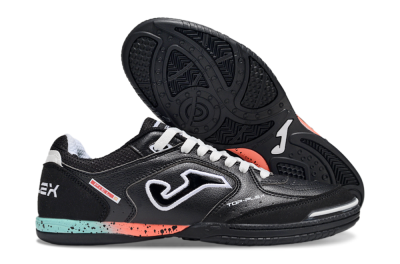 Joma Top Flex IC Indoor & Futsal Soccer Shoes - White/Black/Yellow