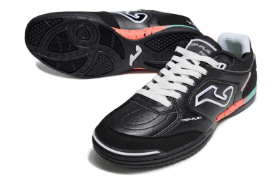 Joma Top Flex IC Indoor & Futsal Soccer Shoes - White/Black/Yellow