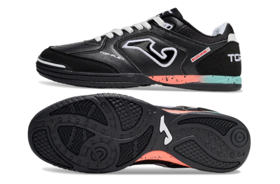 Joma Top Flex IC Indoor & Futsal Soccer Shoes - White/Black/Yellow